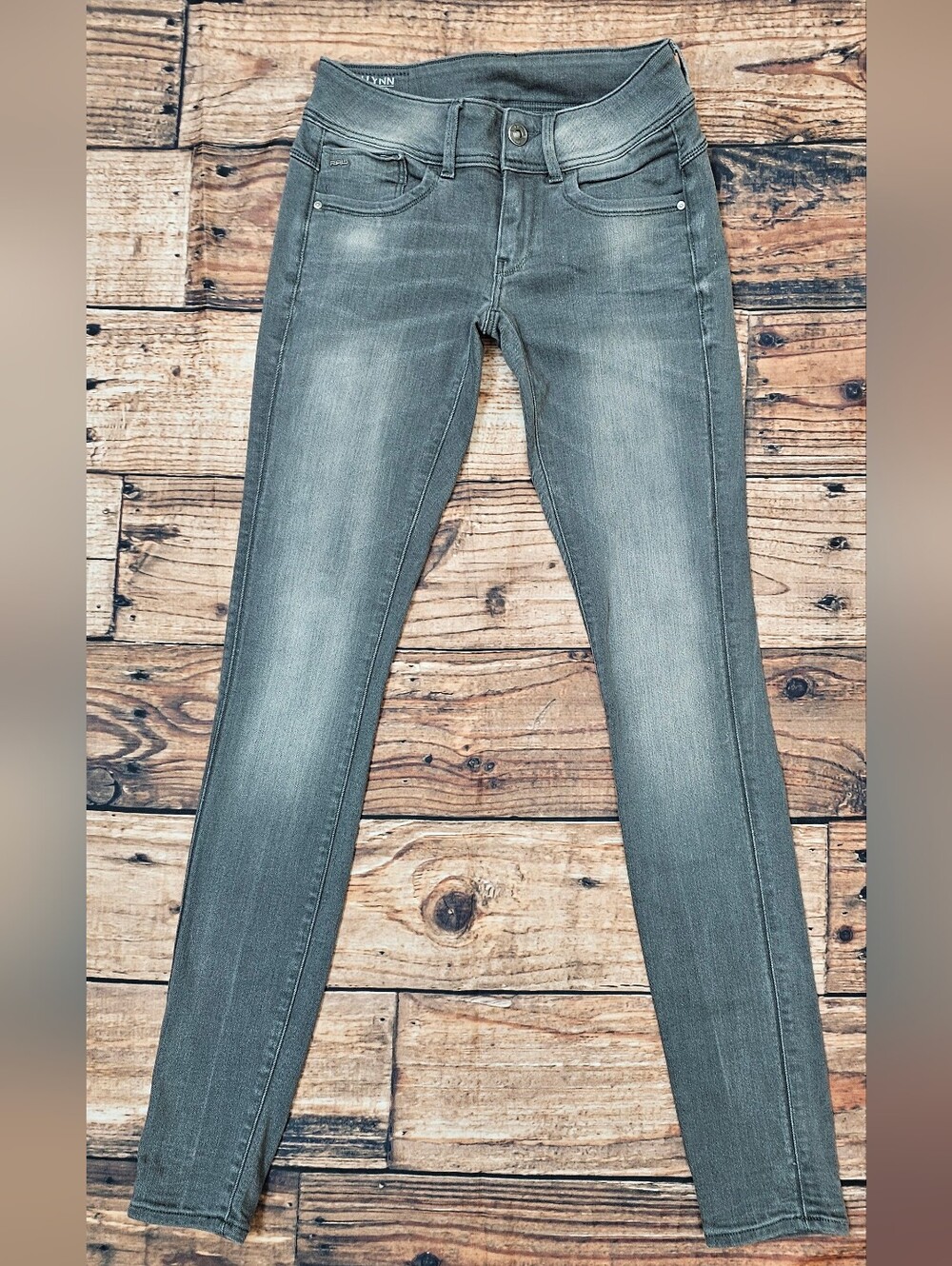 G-Star Raw Lynn Mid Skinny  Slim Fit Jeans Women’s Size 26x34 Grunge Retro